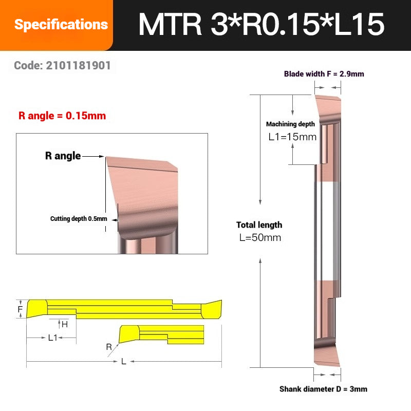 1132-MTR MIR MNR Dual Head Small Bore Boring Tools Tungsten Carbide Small Diameter Shock Resistant Bore Bar Turning Tools Cutting Tools Customized Shandong Denso Pricision Tools Co.,Ltd.